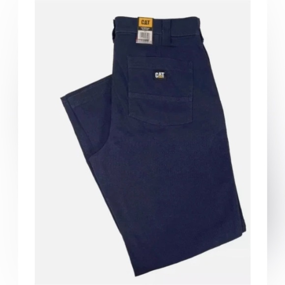 CAT Men's Flex Waist Band Cellular Pocket Utility Pants, Blue, 40x30 - Picture 7 of 11
